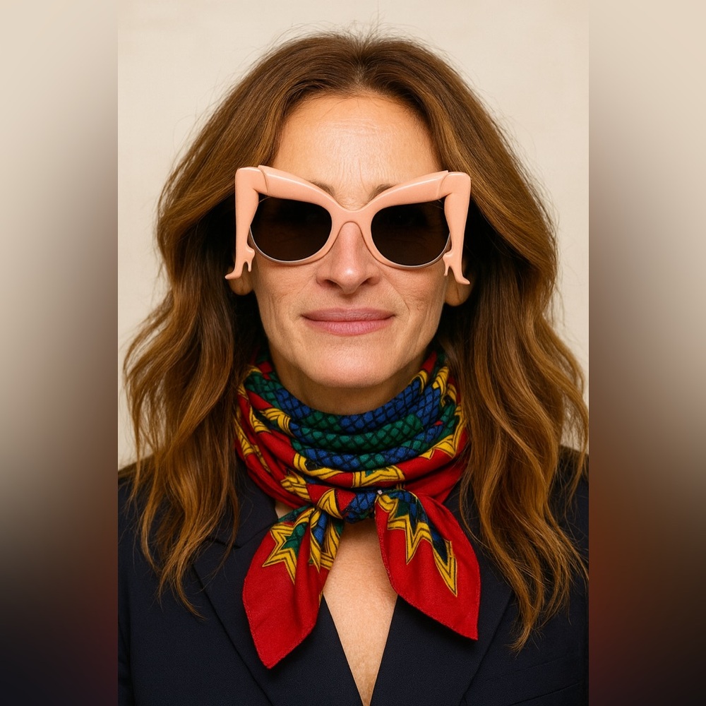 Tiffany & Co Vintage Silk Scarf Red Star Patterns - Silk - Picture 3 of 3